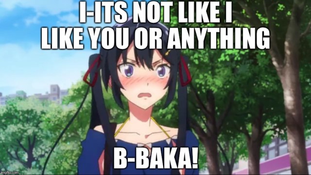 most commonly used otaku words - tsundere meme