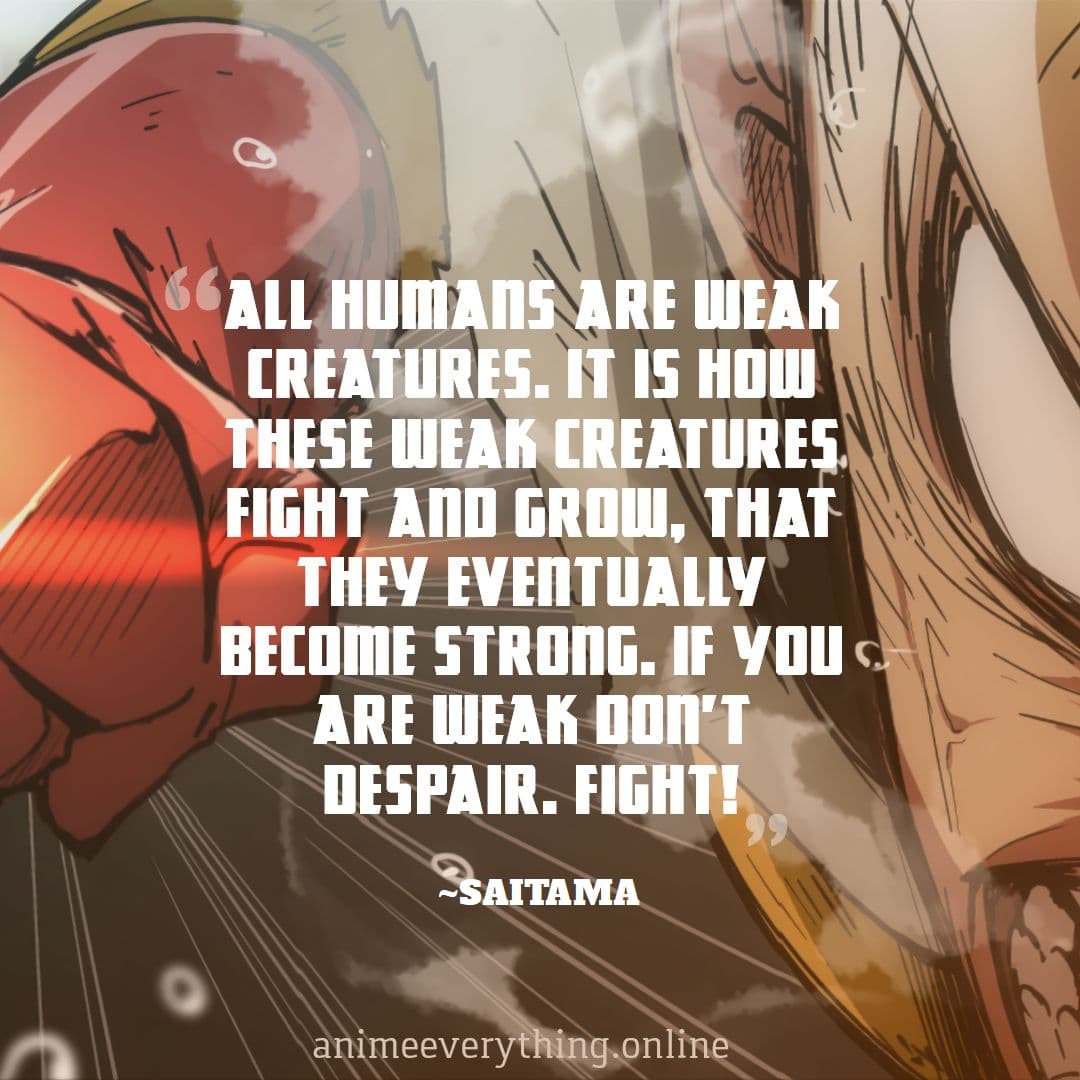 One punch man - citas de Saitama