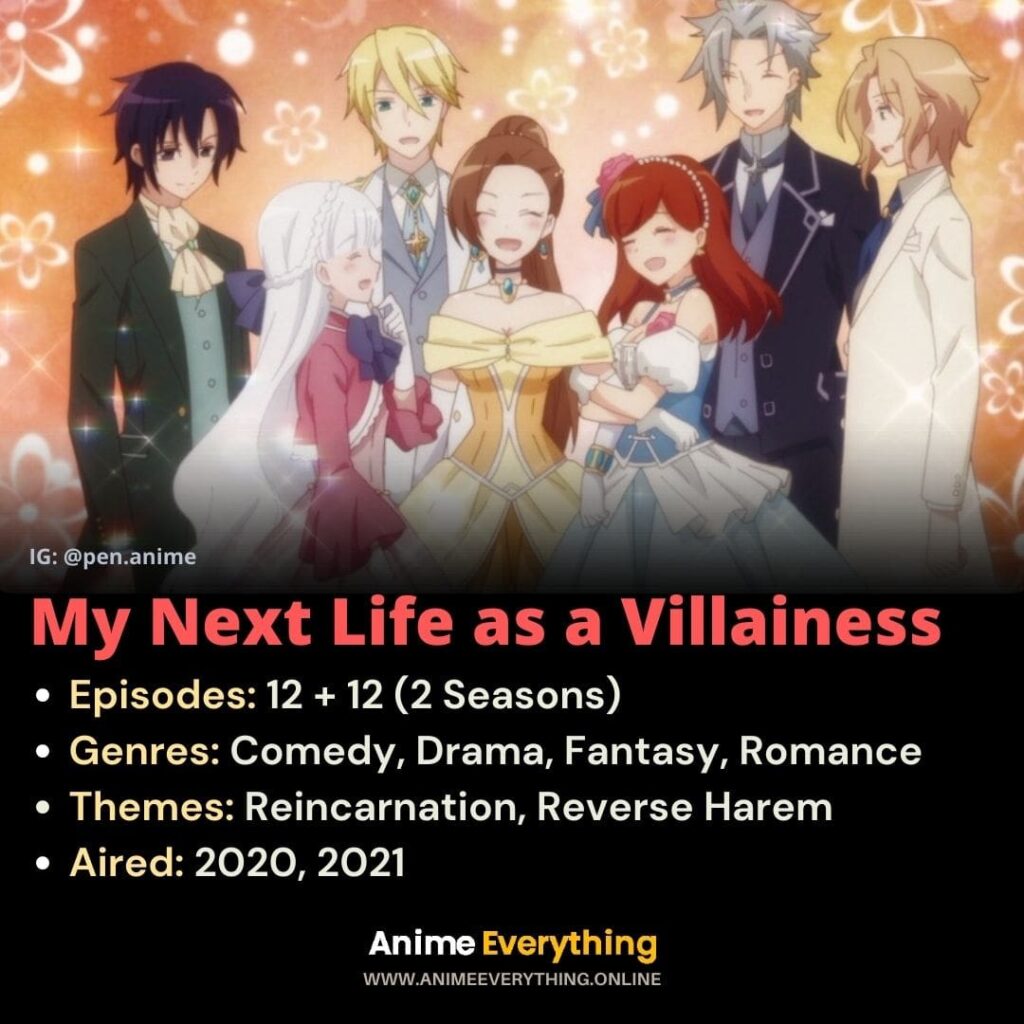 My Next Life as a Villainess - Mejor anime de comedia romántica