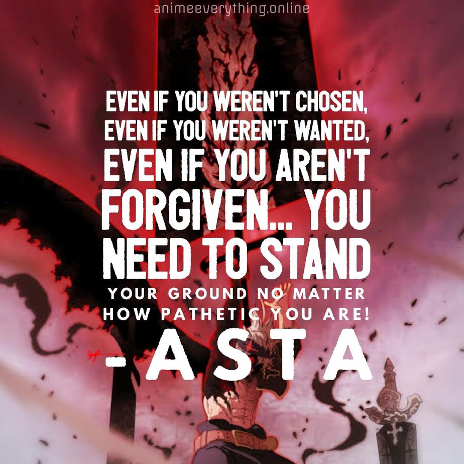 Black Clover - Asta quotes