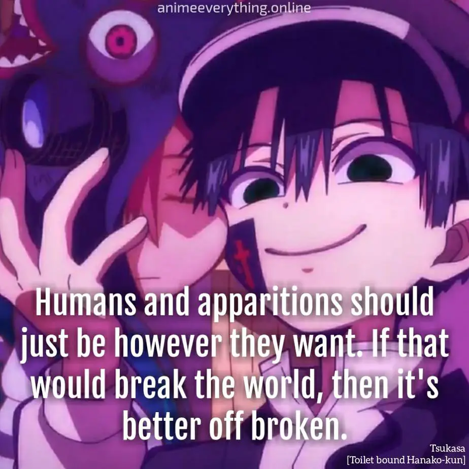 Tsukasa - hanako kun ligado ao banheiro - citações de vilões do mal do anime