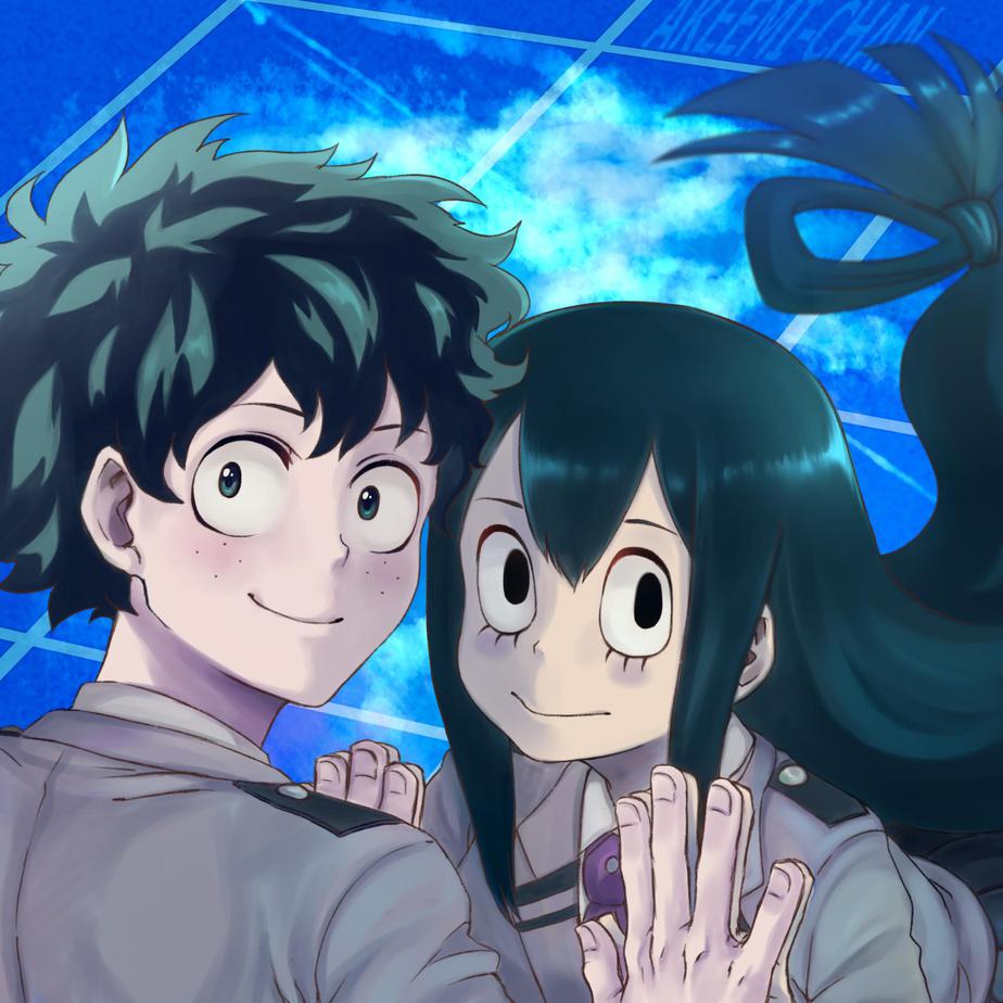 tsuyu x deku