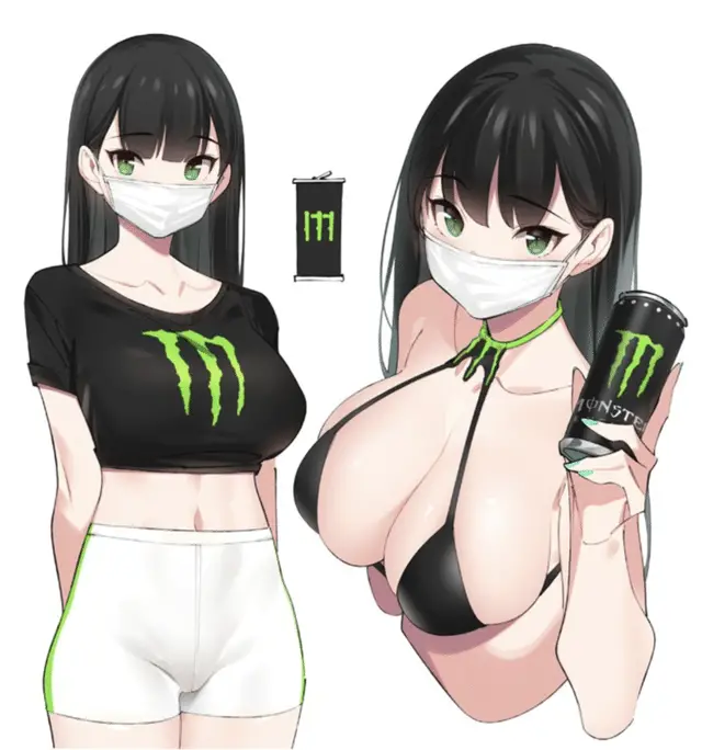 Big Titty Monster Energy Drink Onee-san
