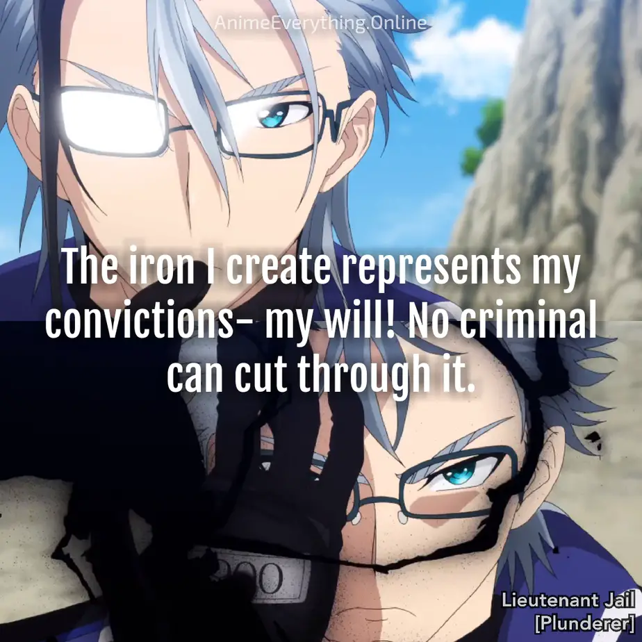 Plunderer Anime Quotes: tenente Jail Quotes