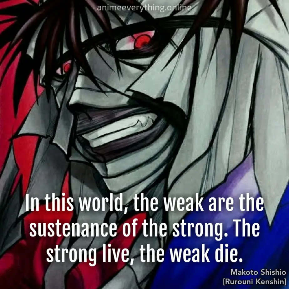 Shishio - Rurouni Kenshin Evil citas de villanos de anime
