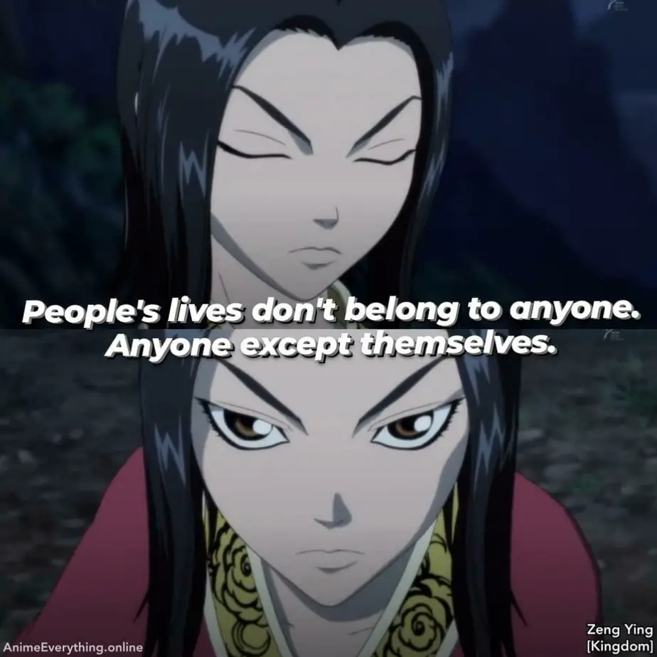 Kingdom anime - Zeng Ying quotes