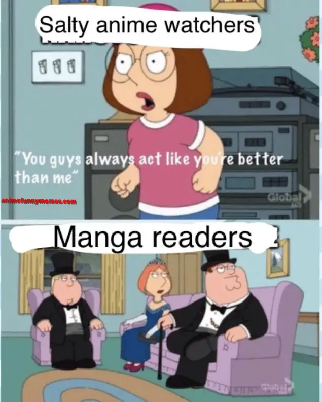 манга против аниме мем
