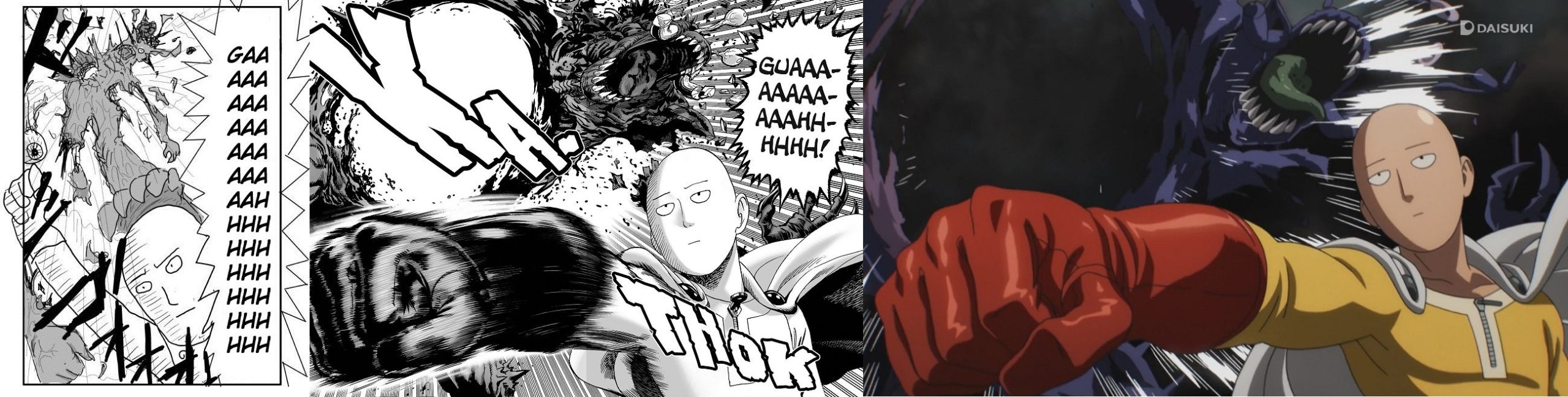 one punch man original manga vs redraw manga vs anime