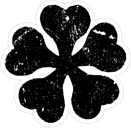 Logotipo de trébol negro