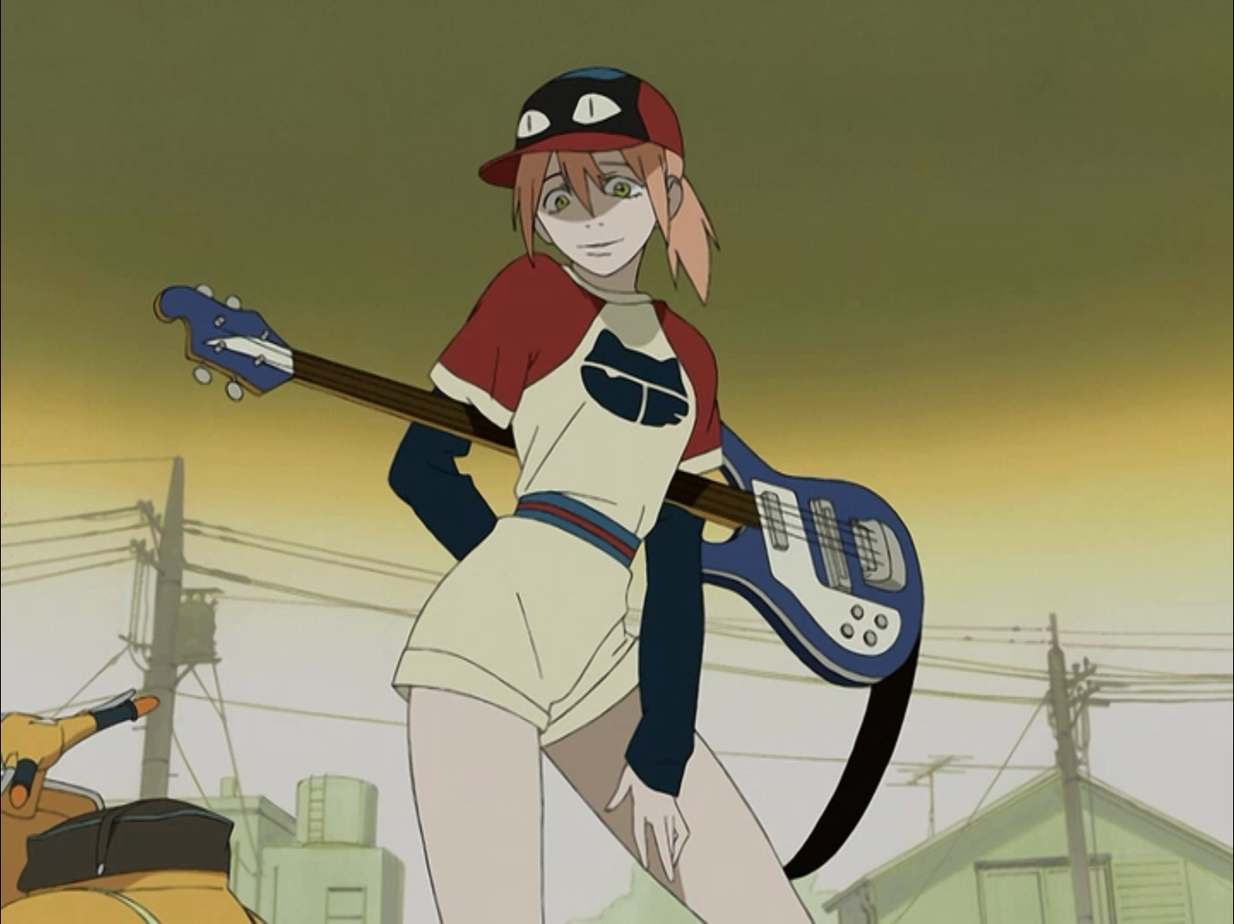 Lethal weapons in anime - Haruko’s Guitar from FLCL