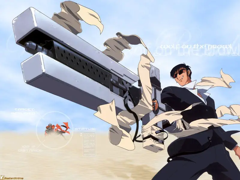 badass anime weapons - Punisher from Trigun