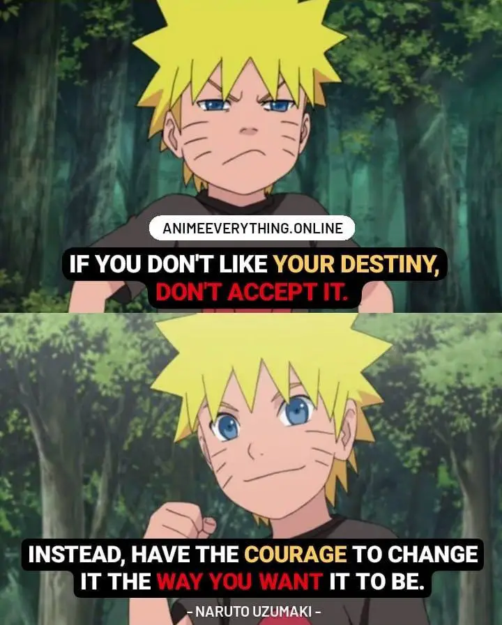 Naruto inspirierendes Zitat