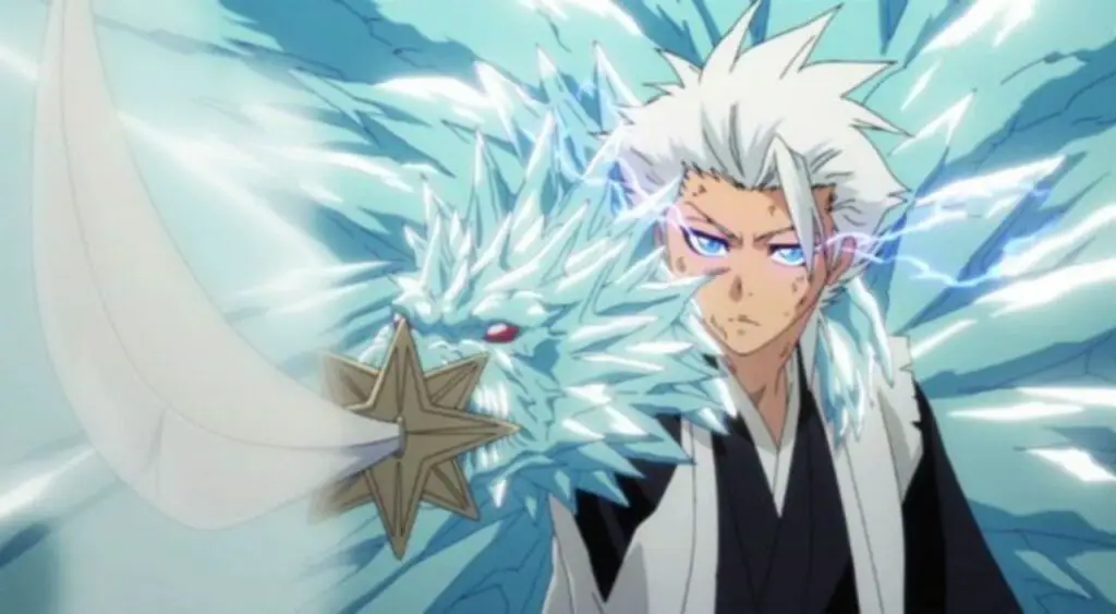 Anime-Junge mit weißen Haaren