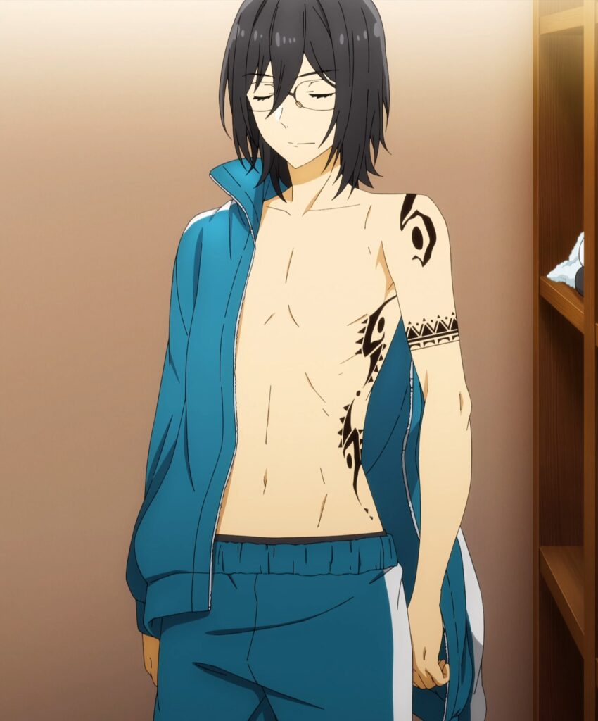 Izumi Miyamura tattooed anime male character