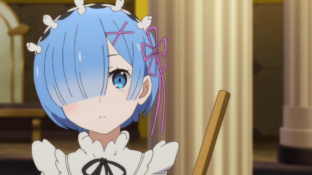 rem com vassoura - Top 10 Anime Maids de Todos os Tempos