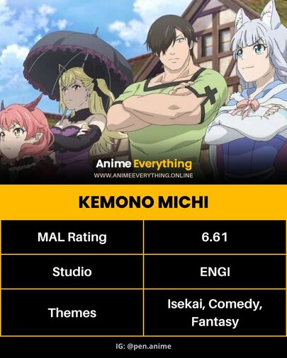 Kemono Michi - melhor anime isekai de vida lenta de todos os tempos