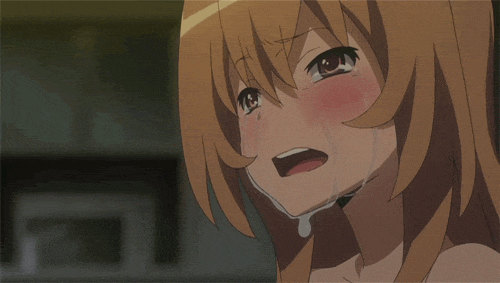 Herz gebrochenes Anime-Mädchen weint