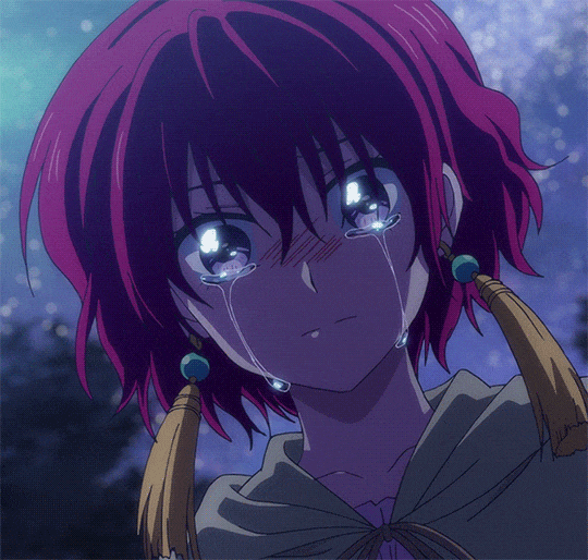 trauriges Anime-Mädchen