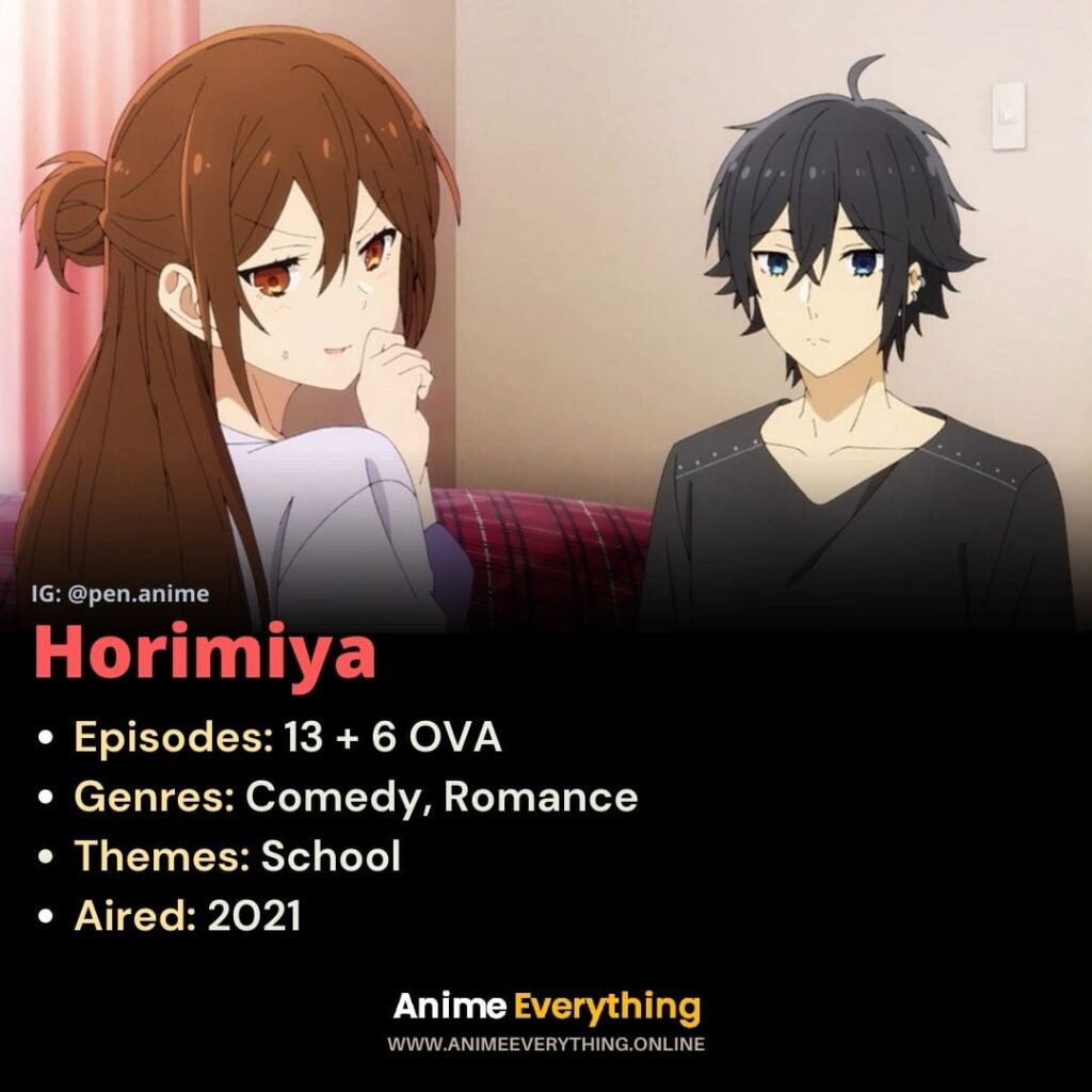Horimiya - Melhor série de anime rom com