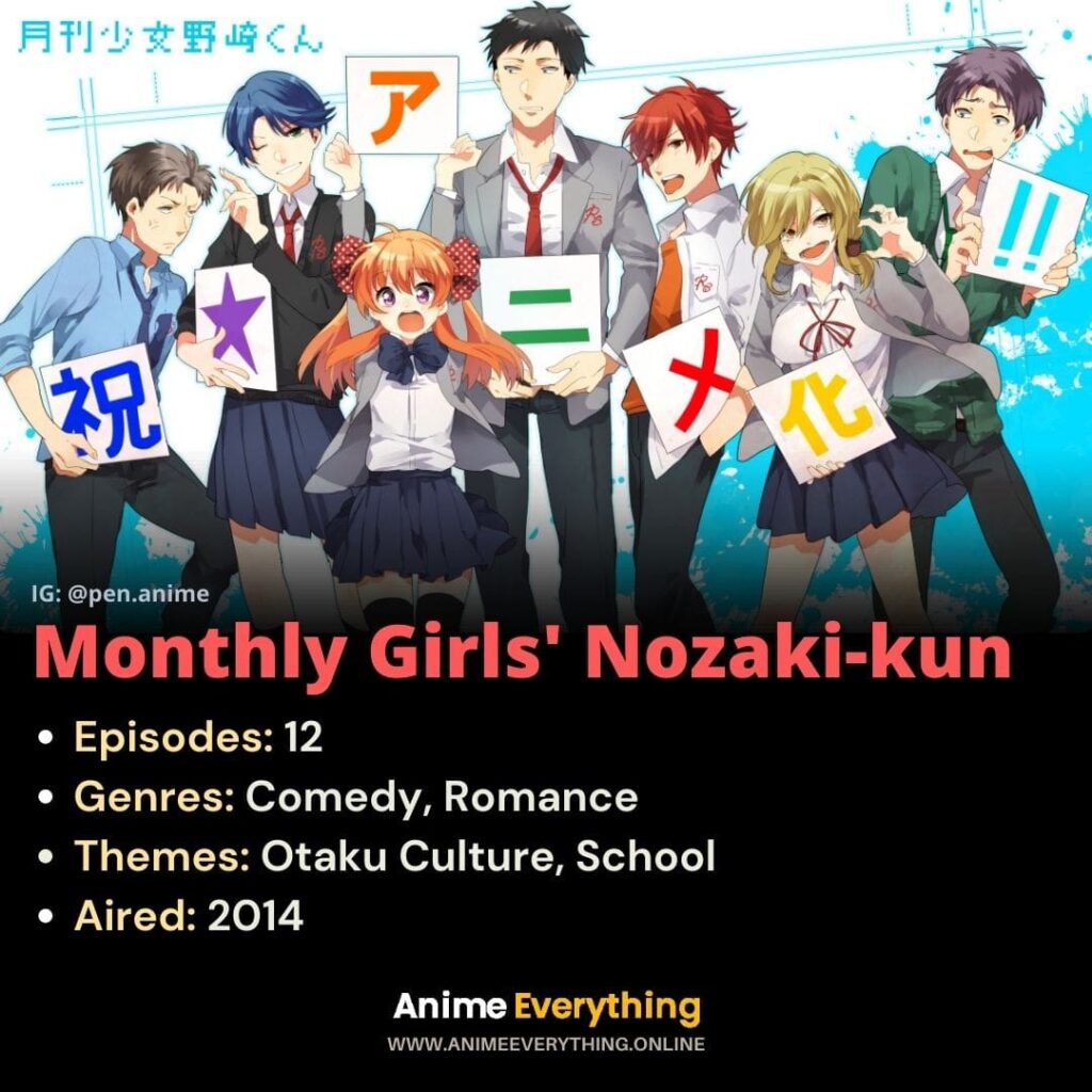 Filles mensuelles' Nozaki-kun - série animée hilarante rom com