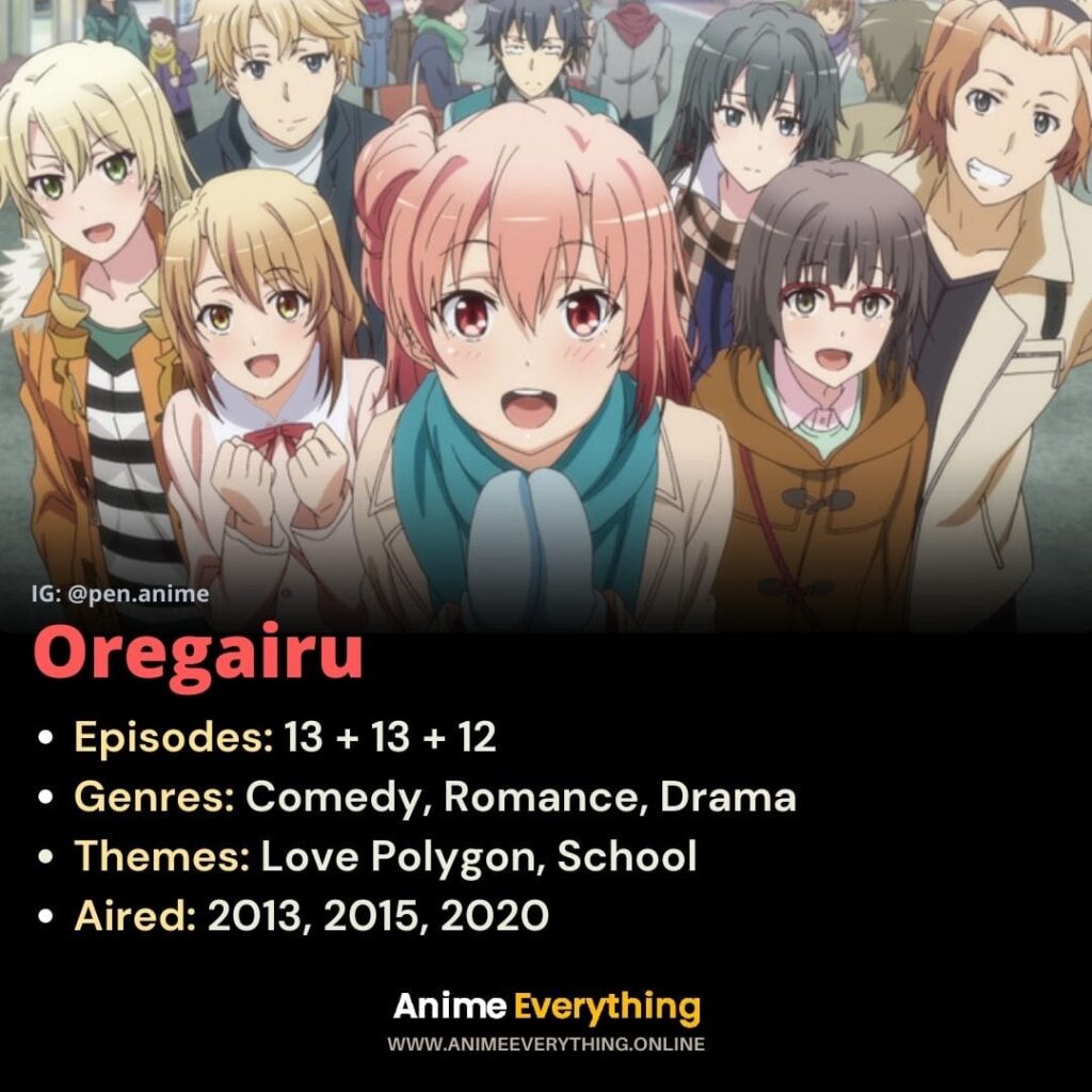 Oregairu - La mejor serie de anime de comedia romántica