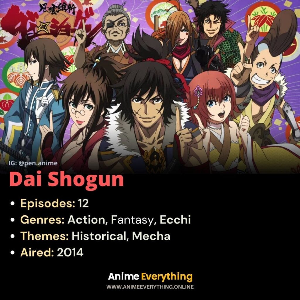 Dai Shogun - anime de harém com OP MC