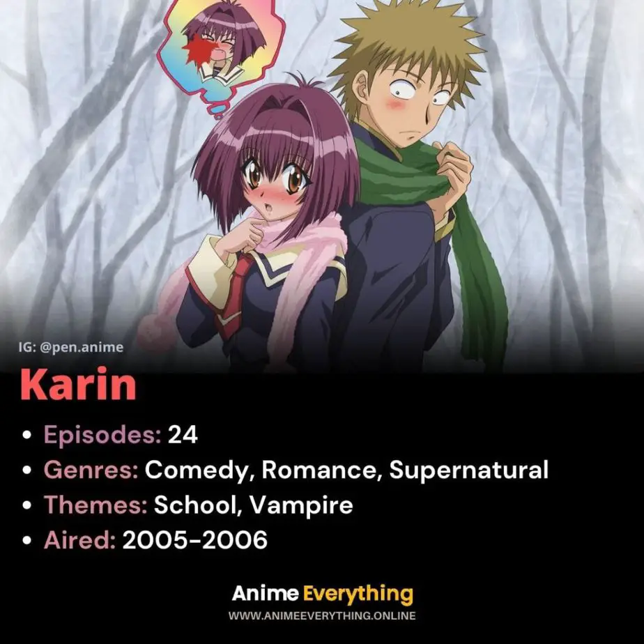 Karin - anime romântico com vampiros