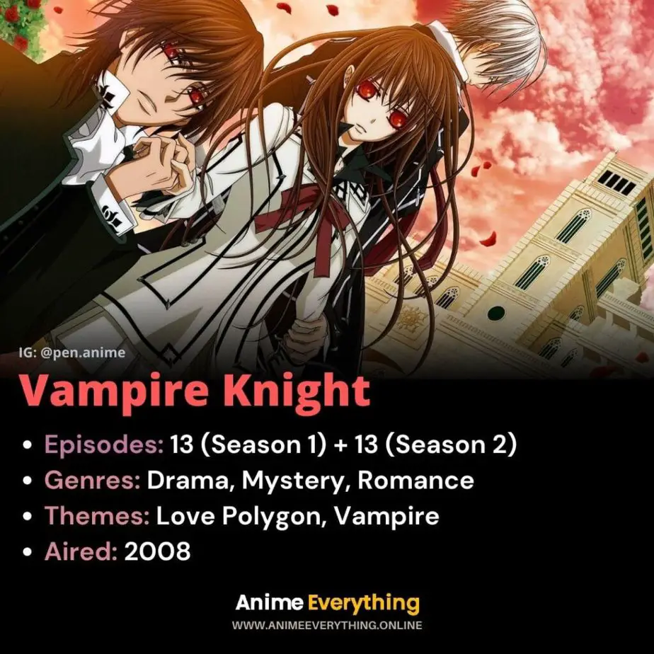 Vampire Knight - anime romântico com vampiros