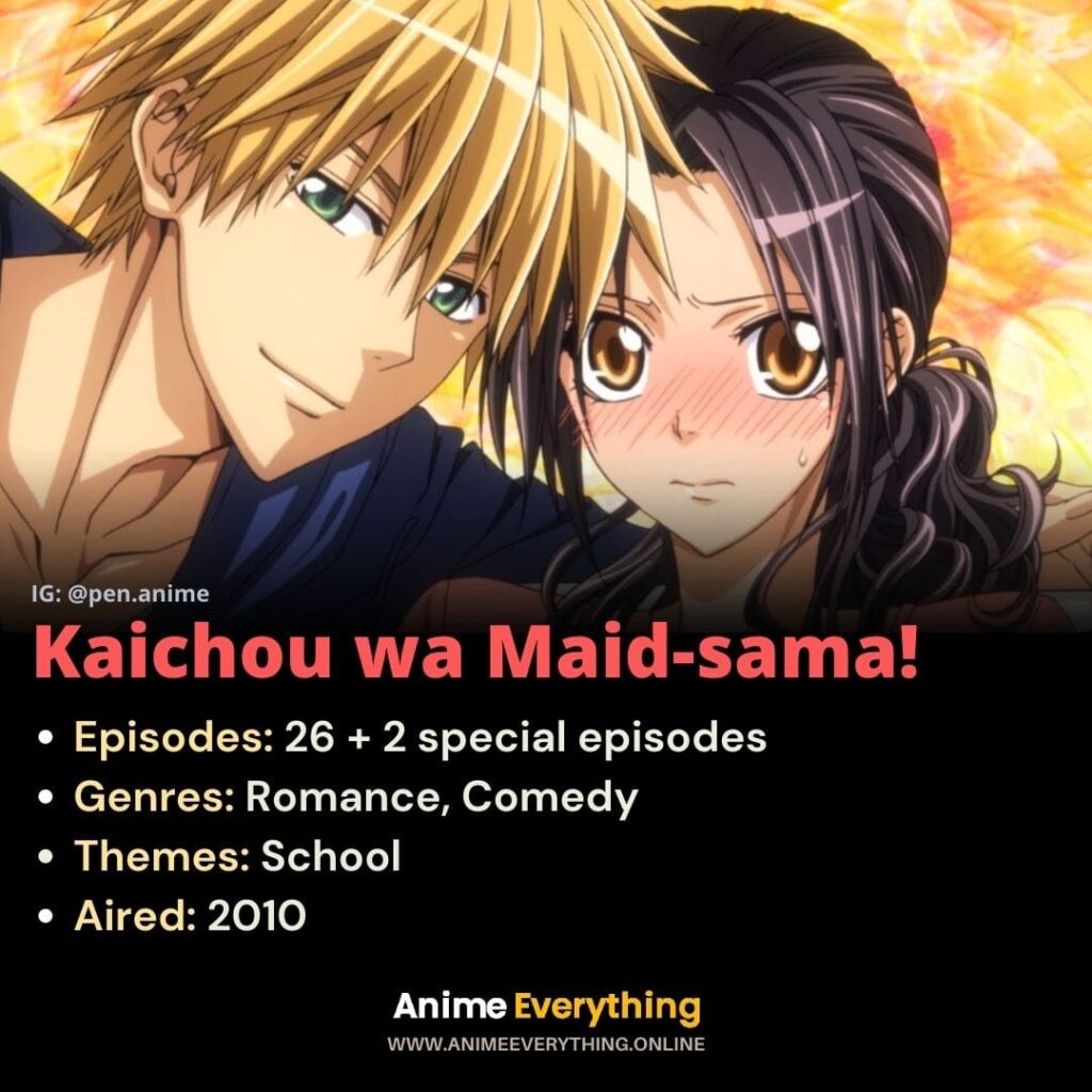 ¡Kaichou wa Maid-sama! - Anime de comedia romántica