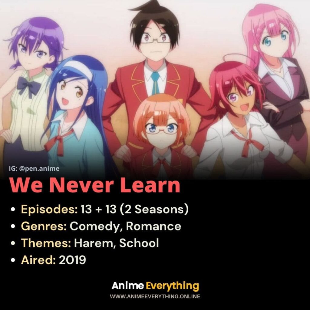 We Never Learn - La mejor serie de anime rom com harem