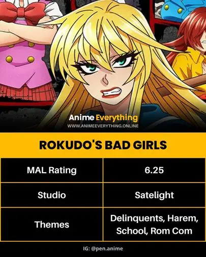 Bad Girls de Rokudo - Nuevo anime Harem de 2023