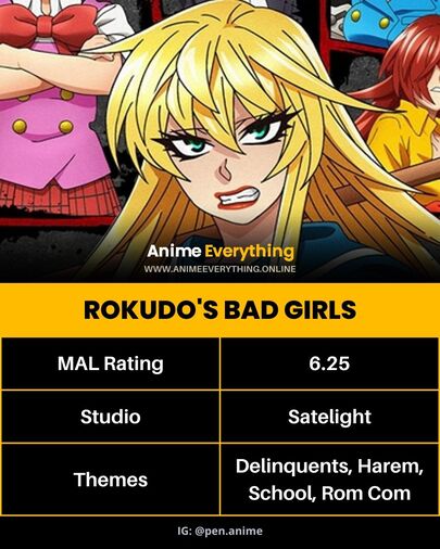 Rokudo's Bad Girls - Novo Anime Harém de 2023