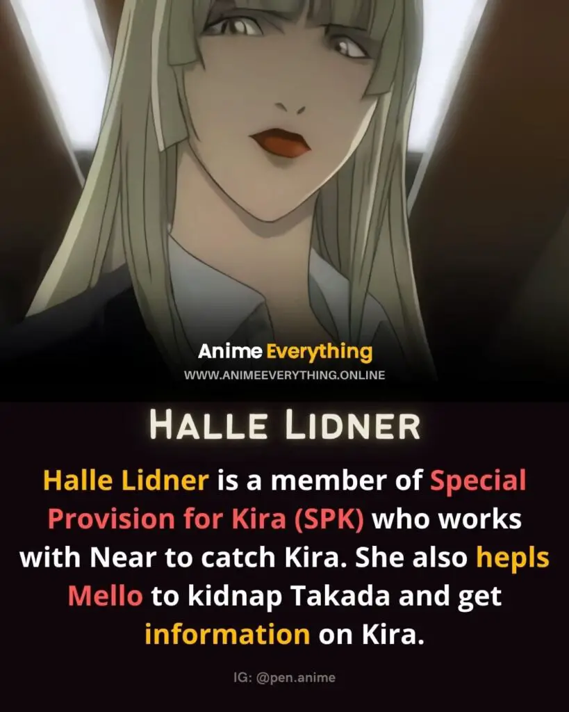 Halle Linder - Death Note weibliche Charaktere