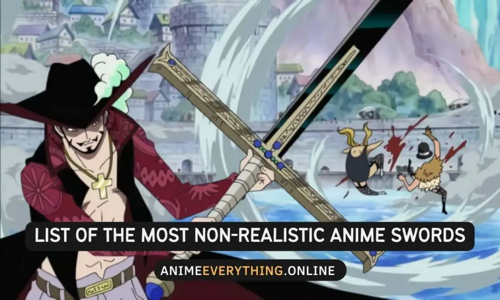 bannière de blog d'épées d'anime non réaliste