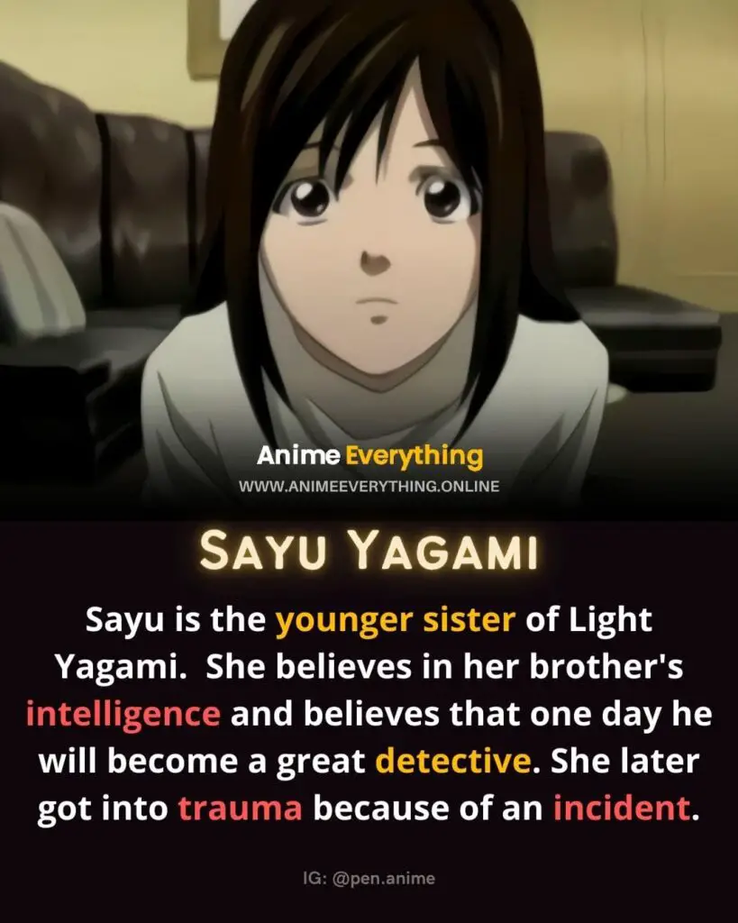 sayu yagami - personajes femeninos de death note