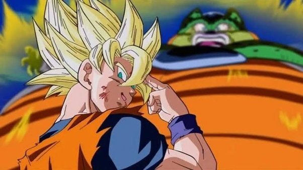 Goku is killed when he teleports Cell to King Kai's Planet-min