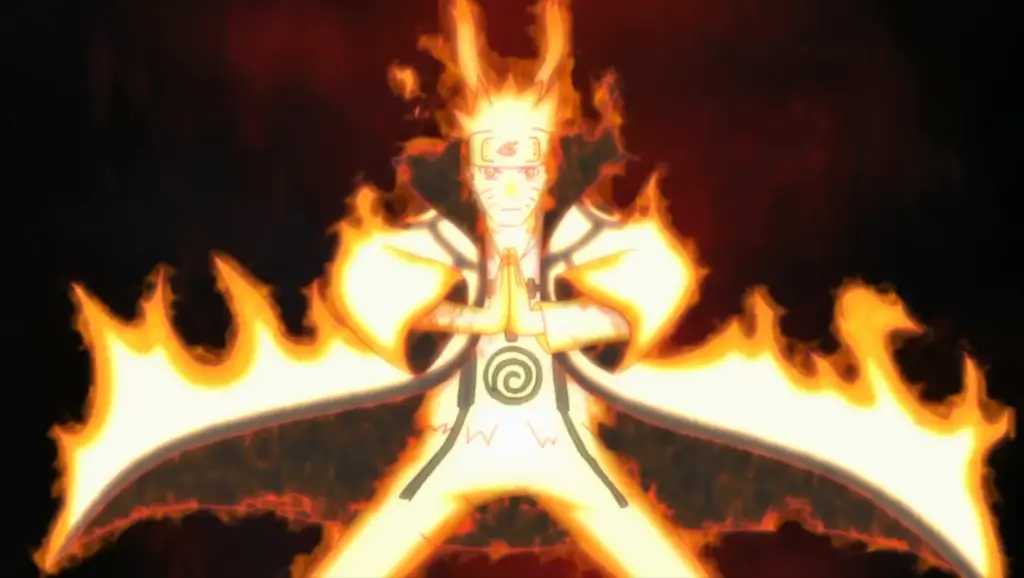 Naruto-Transformation im Kurama-Chakra-Modus