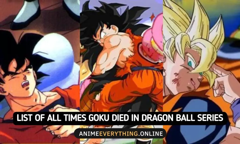 list of all times goku died