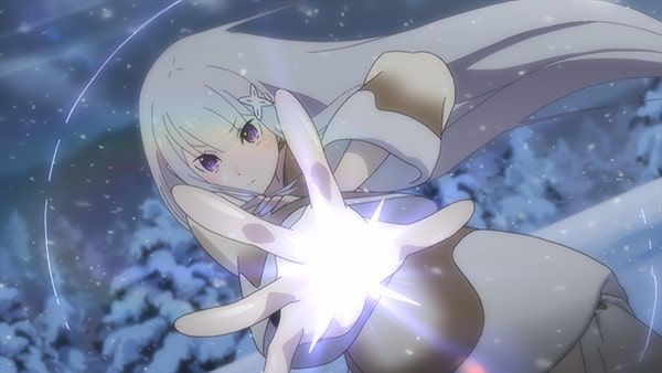 Emilia - usuários de gelo em anime