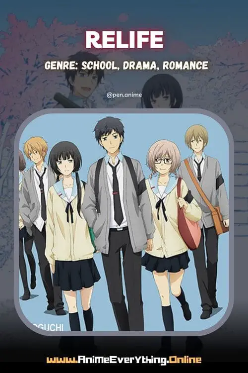 ReLIFE - Anime Like Tokyo Revengers With Time Travel