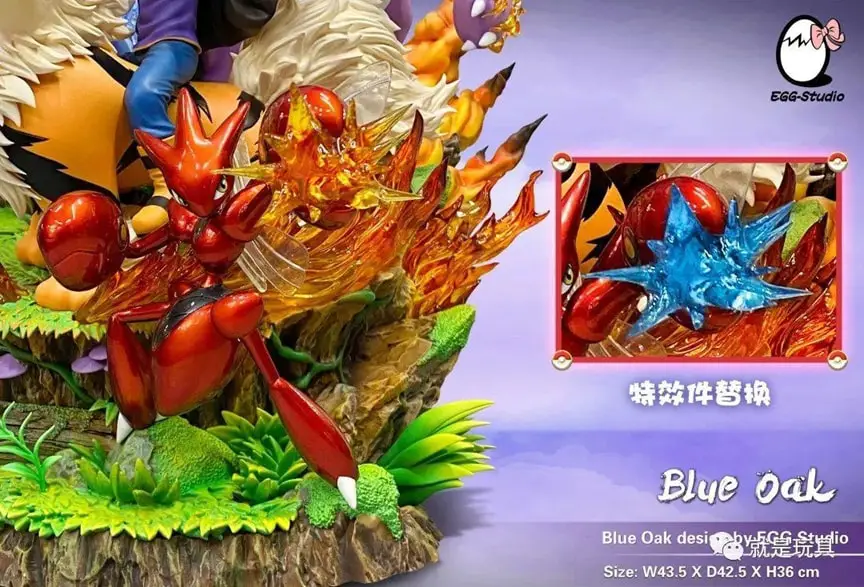 Neue Pokémon-Statue – Blue Oak und sein Team