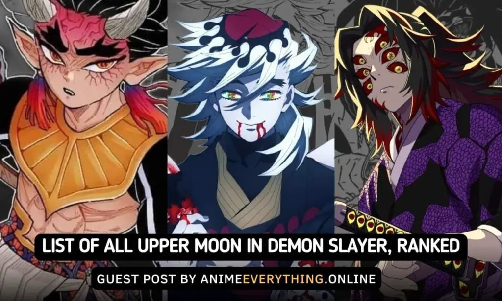 All Upper Moon in Demon Slayer, Ranglisten-min