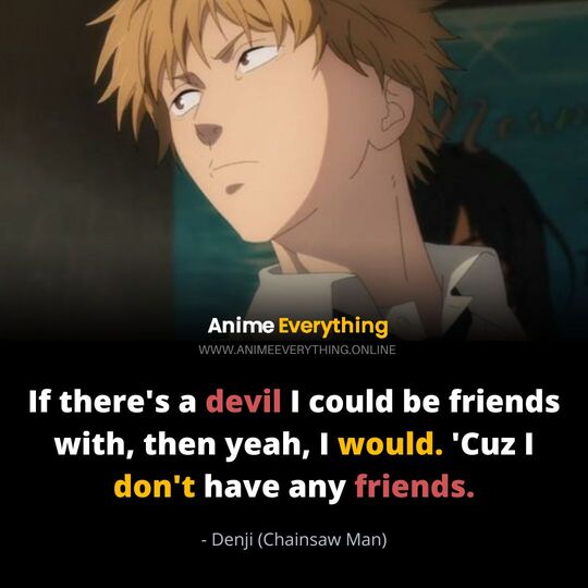 Denji quote from chainsaw man