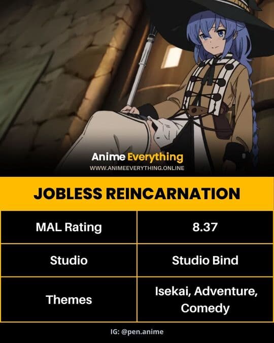 Réincarnation sans emploi - meilleur anime isekai romantique