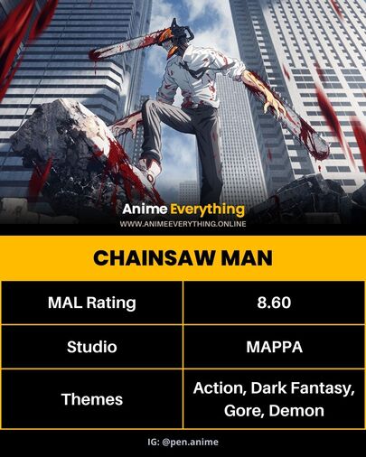 Chainsaw Man - best anime like hell's paradise