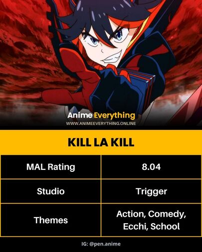 Kill la Kill - Anime con asesinato y venganza