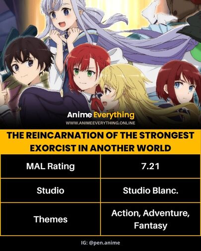 The Reincarnation of the Strongest Exorcist - best Age Regression Anime 