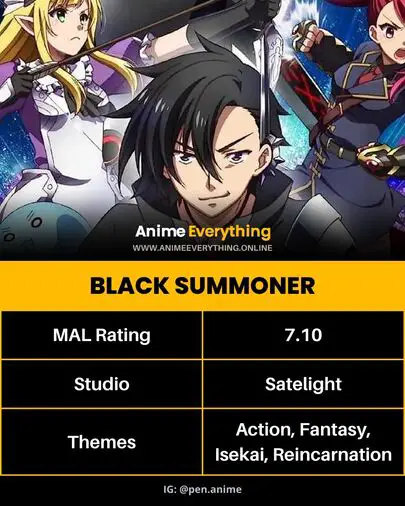 Black Summoner - anime com mago superpoderoso MC