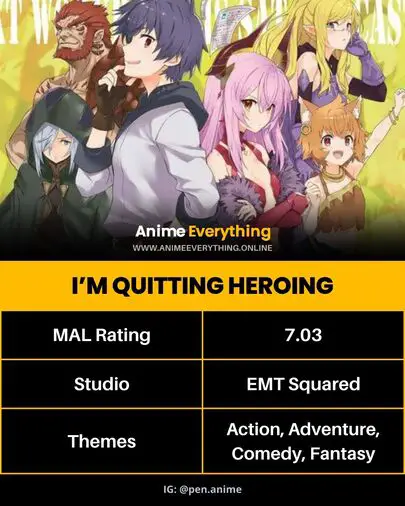 I'm Quitting Heroing - anime com mago superpoderoso MC