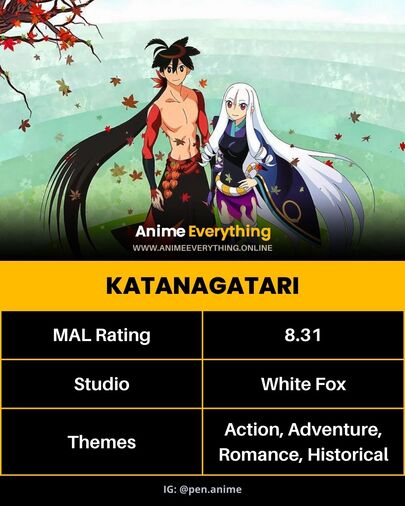 Katanagatari - melhor anime como série monogatari